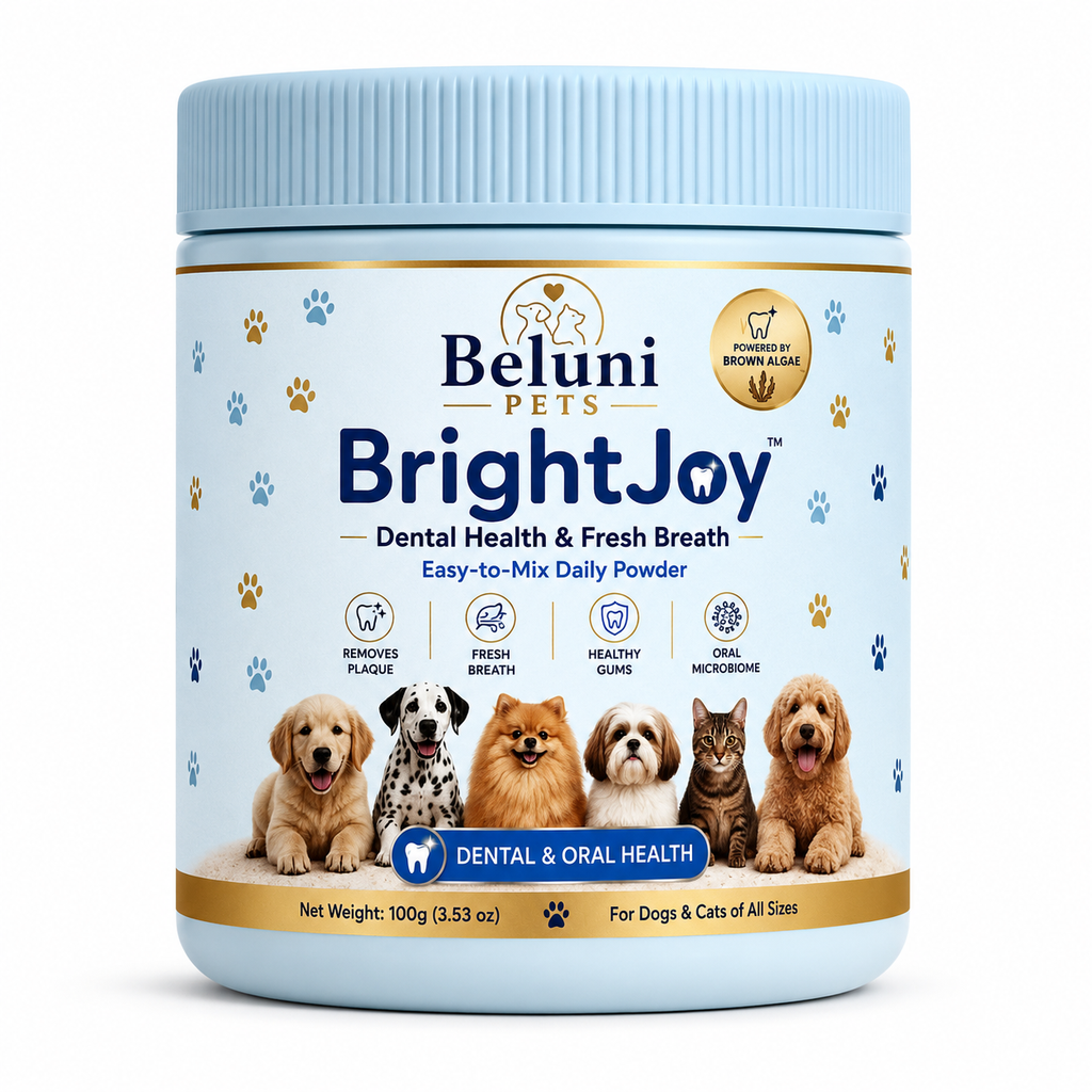BrightJoy™ Dental Health & Fresh Breath Powder for Dogs & Cats | Beluni Pets