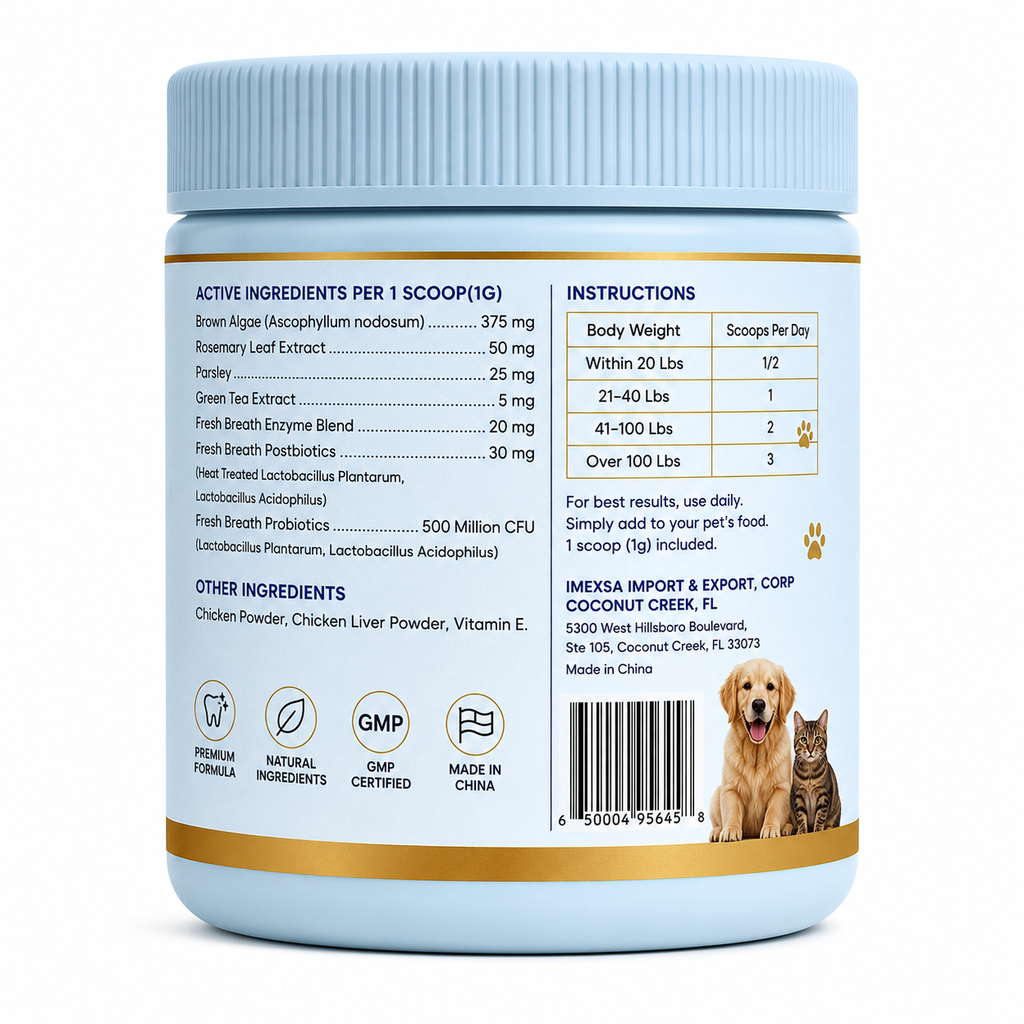 BrightJoy™ Dental Health & Fresh Breath Powder for Dogs & Cats | Beluni Pets